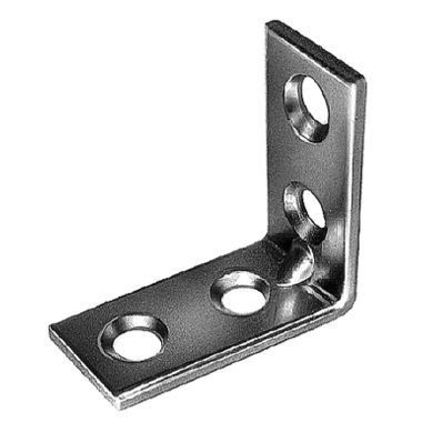 Stoelhoeken 25mm ijzer verzinkt